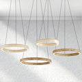 halohomeset Alabaster StoneGlow Round Chandelier