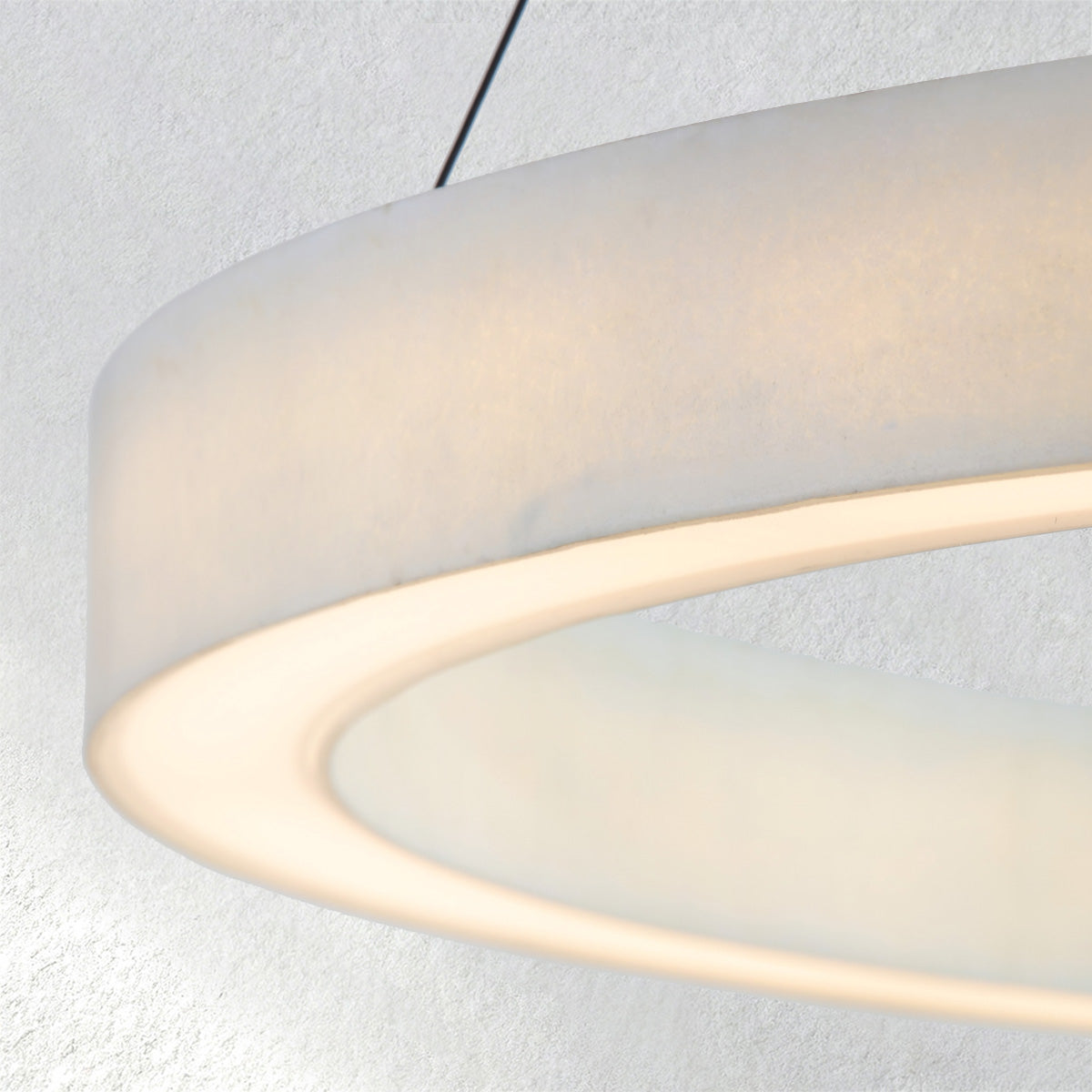 halohomeset Alabaster StoneGlow Round Chandelier