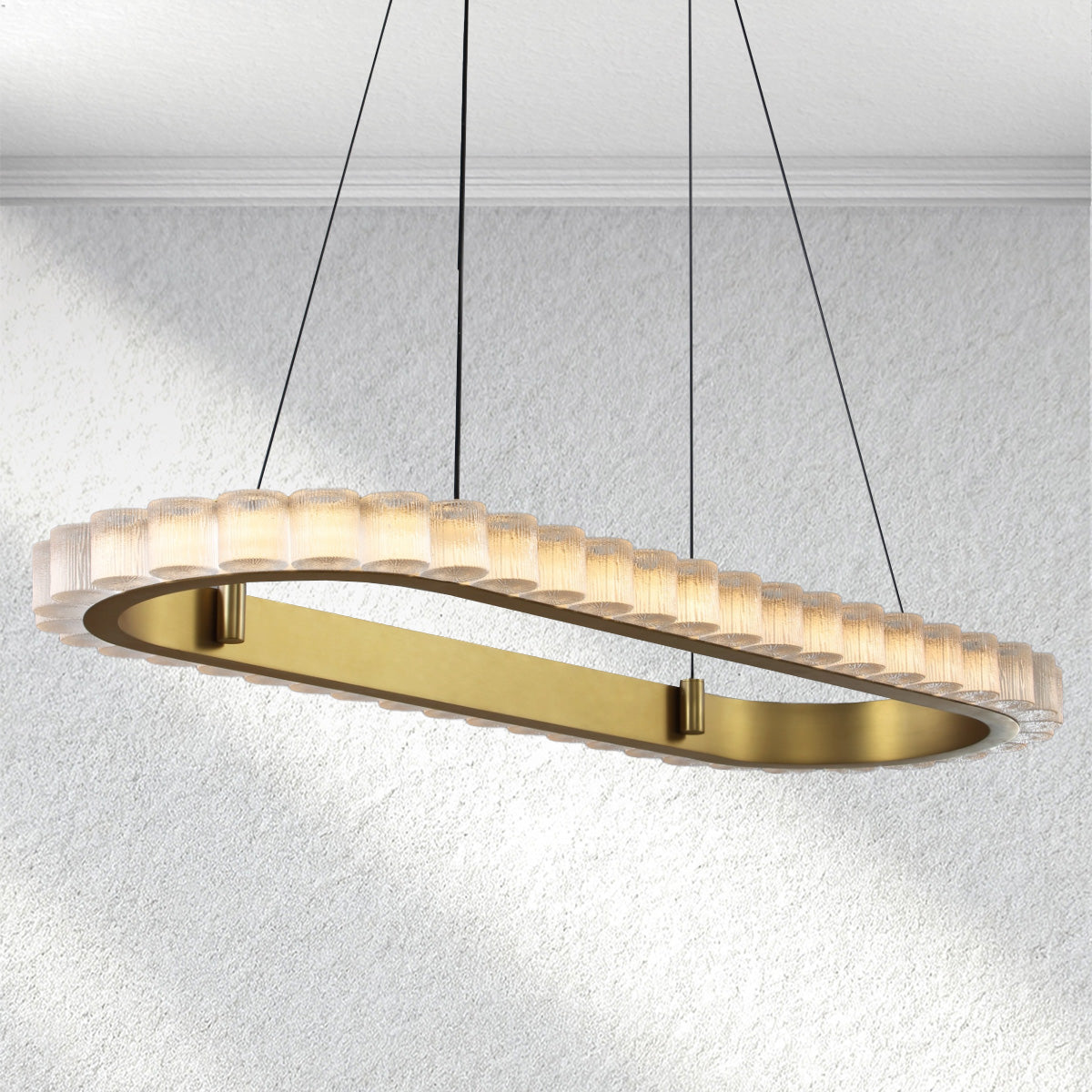 halohomeset Celestia Rectangular Chandelier