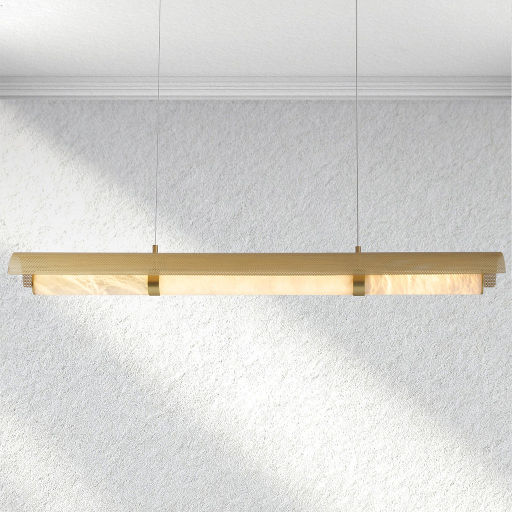 halohomeset Mirage Alabaster Linear Chandelier