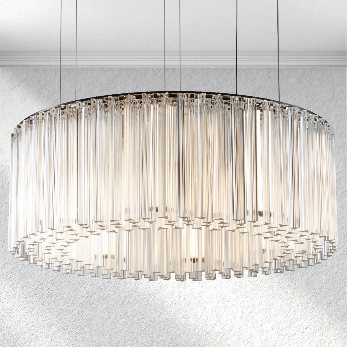 halohomeset Rainfall Round Chandelier