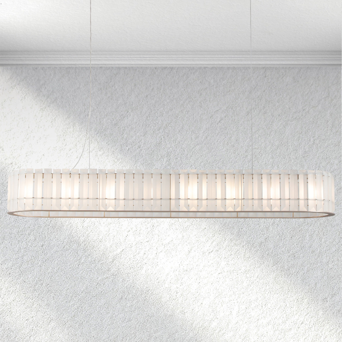 halohomeset Parallel Rectangular Chandelier