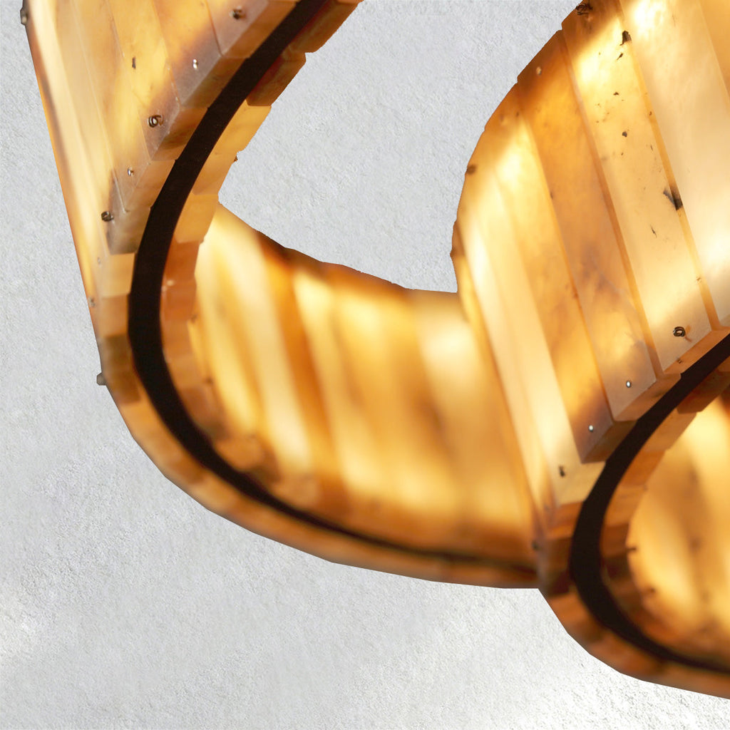 halohomeset Eterna Alabaster Round Chandelier