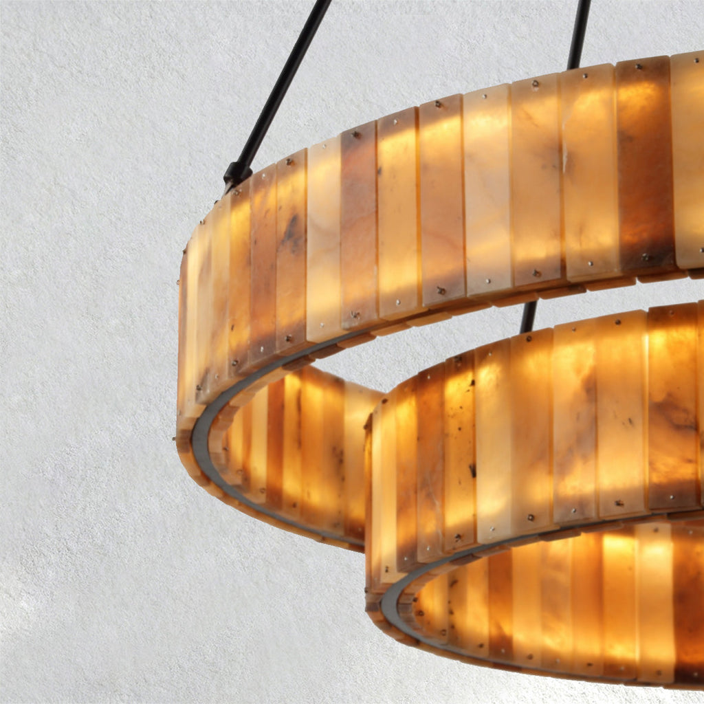 halohomeset Eterna Alabaster Round Chandelier